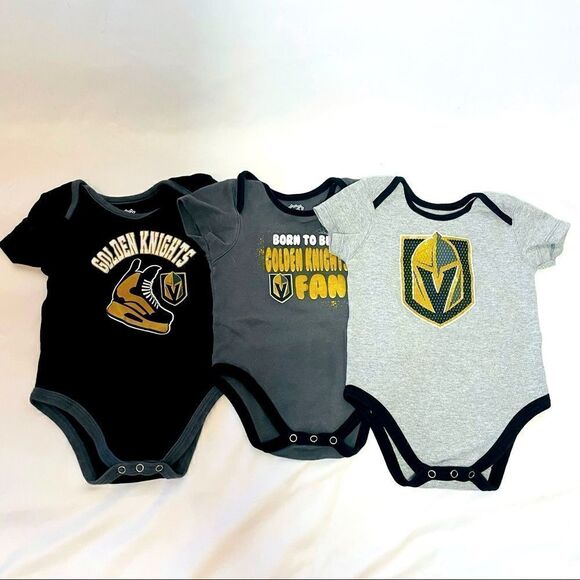 NHL Vegas Golden Knights Unisex Lot of 3 Onesies size 18 months - Picture 1 of 10